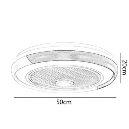 Moderne Loftsventilator Lys Akryl Rund Loftslampe Med Fjernbetjening