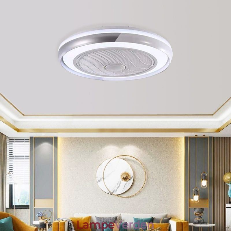 Moderne Loftsventilator Lys Akryl Rund Loftslampe Med Fjernbetjening