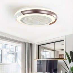 Moderne Loftsventilator Lys Akryl Rund Loftslampe Med Fjernbetjening