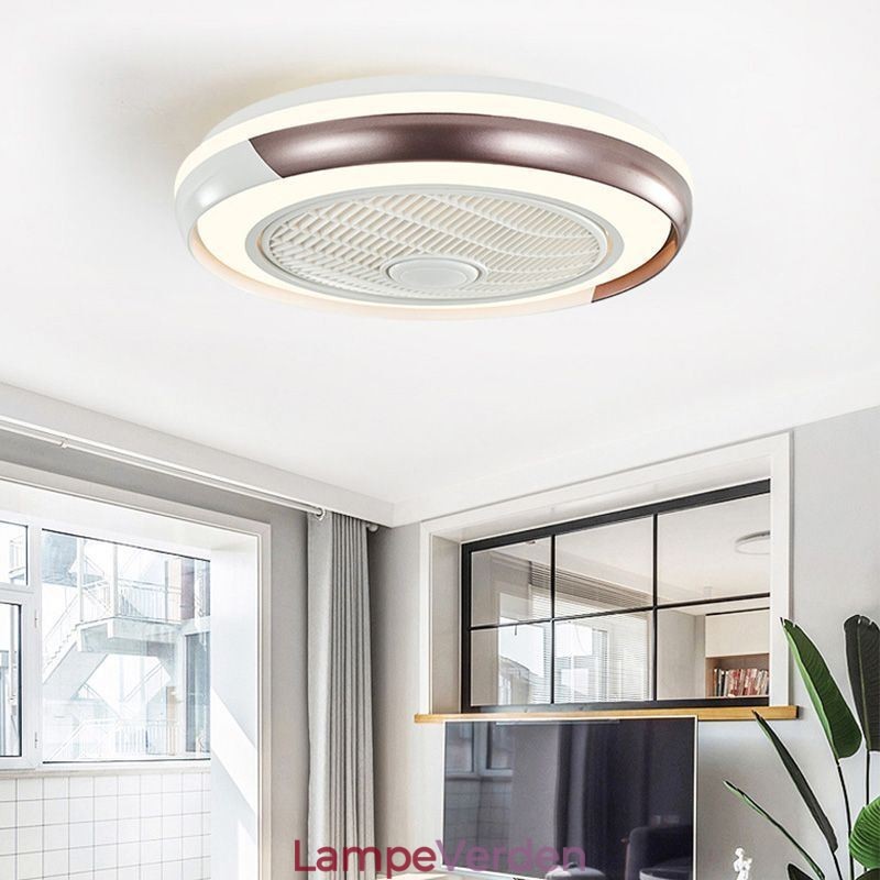 Moderne Loftsventilator Lys Akryl Rund Loftslampe Med Fjernbetjening
