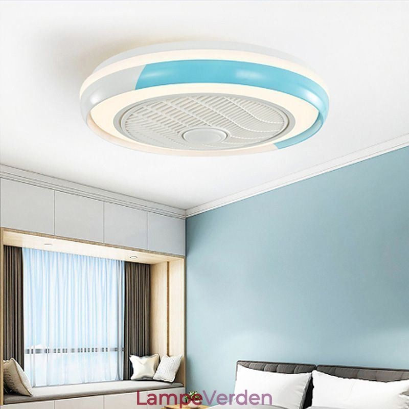 Moderne Loftsventilator Lys Akryl Rund Loftslampe Med Fjernbetjening