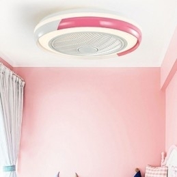 Moderne Loftsventilator Lys Akryl Rund Loftslampe Med Fjernbetjening