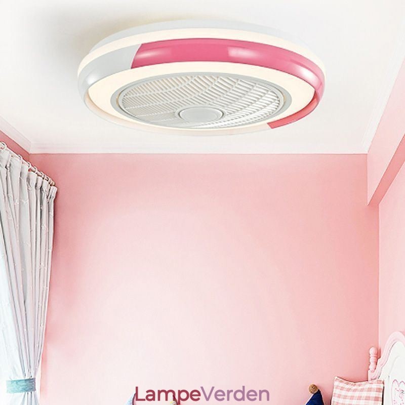 Moderne Loftsventilator Lys Akryl Rund Loftslampe Med Fjernbetjening