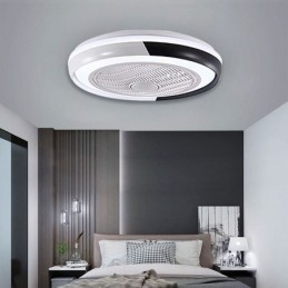 Moderne Loftsventilator Lys Akryl Rund Loftslampe Med Fjernbetjening