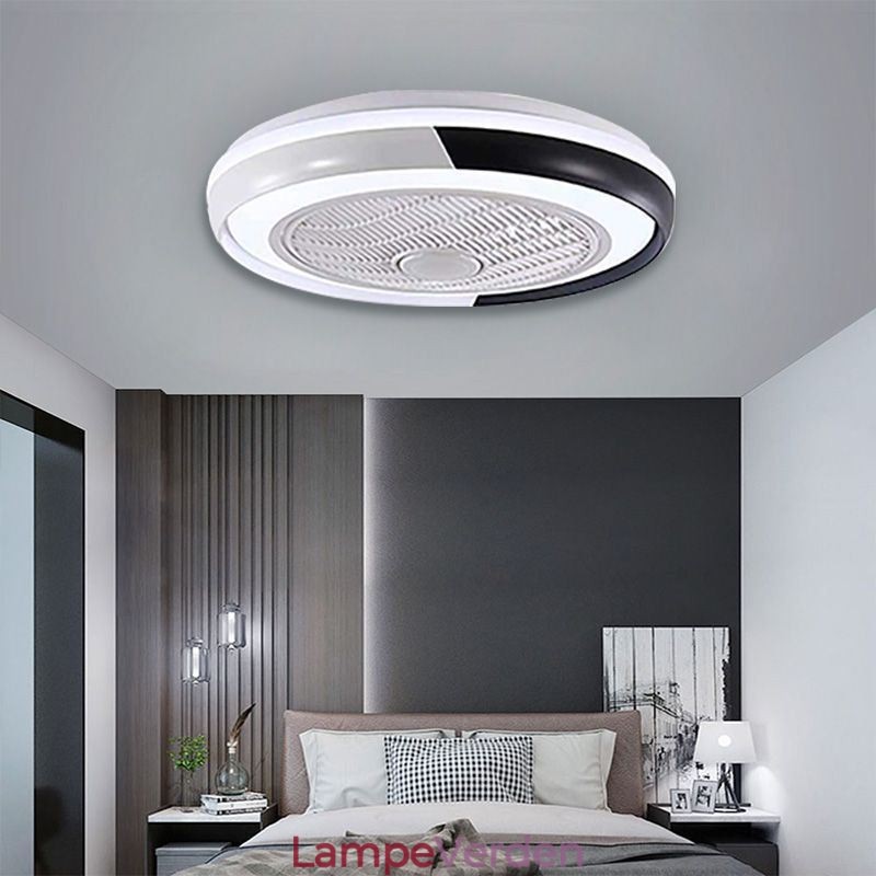 Moderne Loftsventilator Lys Akryl Rund Loftslampe Med Fjernbetjening