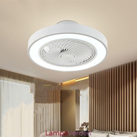 Moderne Loftsventilator Lys Med Fjernbetjening Akryl Rund Loftslampe Moderne Loftsventilator Lys Med Fjernbetjening Akryl Rund Loftslampe