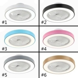 Moderne Loftsventilator Lys Med Fjernbetjening Akryl Rund Loftslampe