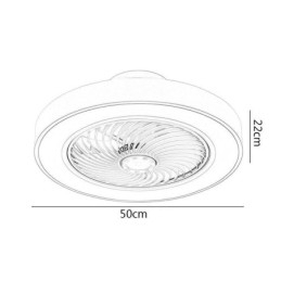 Moderne Loftsventilator Lys Med Fjernbetjening Akryl Rund Loftslampe