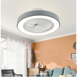 Moderne Loftsventilator Lys Med Fjernbetjening Akryl Rund Loftslampe