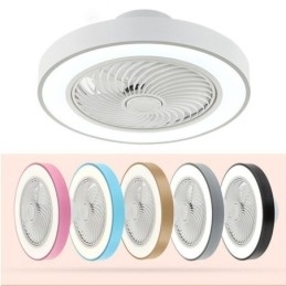 Moderne Loftsventilator Lys Med Fjernbetjening Akryl Rund Loftslampe