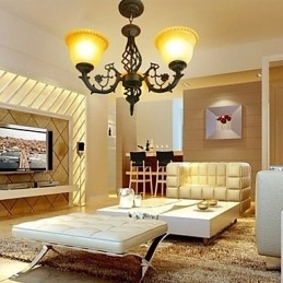 Vintage lysekrone i smedejern