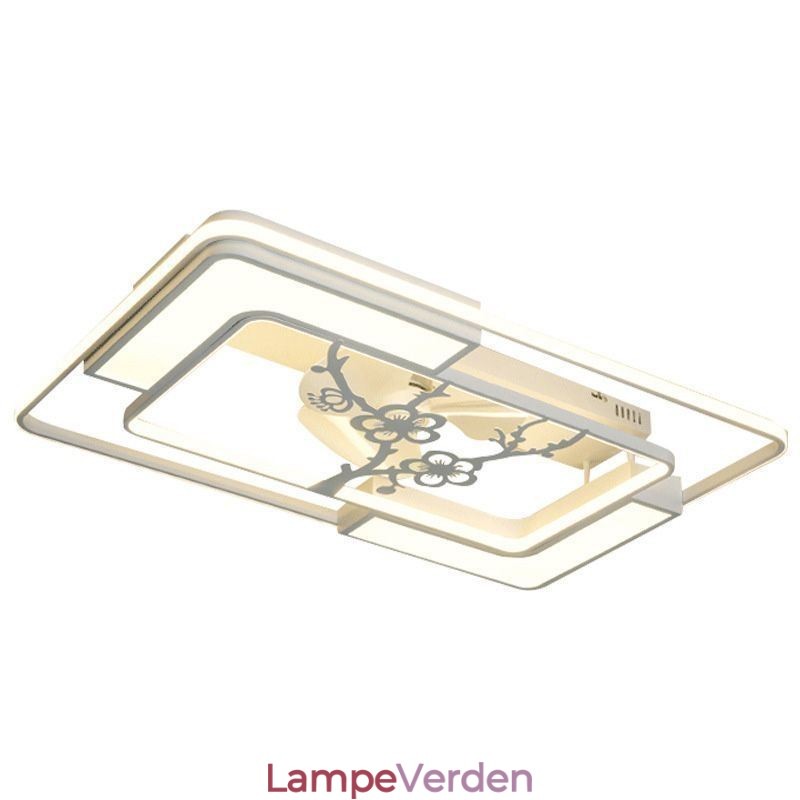 Moderne rektangulære loftsventilator lysarmaturer