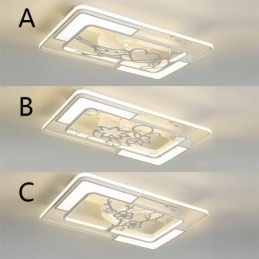 Moderne rektangulære loftsventilator lysarmaturer