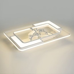 Moderne rektangulære loftsventilator lysarmaturer