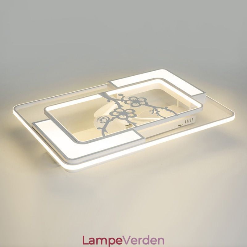 Moderne rektangulære loftsventilator lysarmaturer