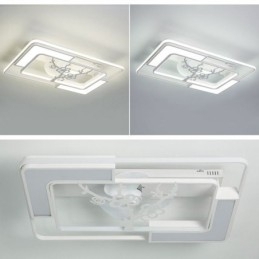 Moderne rektangulære loftsventilator lysarmaturer