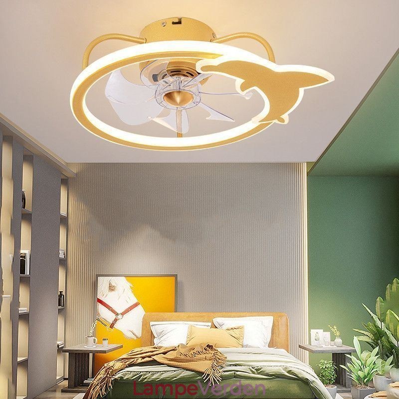 Tegnefilm Loftsventilator Light Creative Loftlampe Kid's