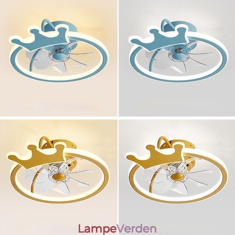 Tegnefilm Loftsventilator Light Creative Loftlampe Kid's