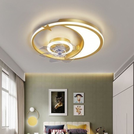 Moon Ceiling Fan Light Kreativitet Loftslampe Moon Ceiling Fan Light Kreativitet Loftslampe