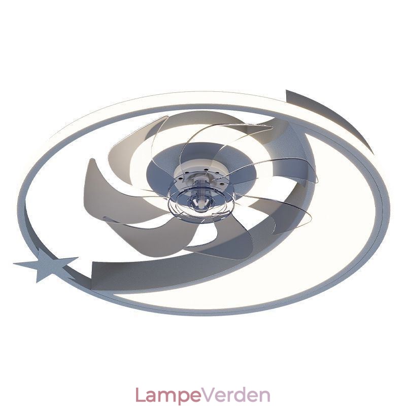 Moon Ceiling Fan Light Kreativitet Loftslampe