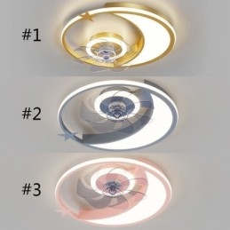 Moon Ceiling Fan Light Kreativitet Loftslampe
