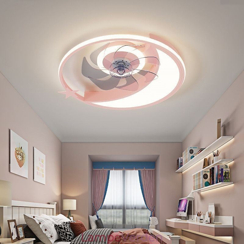 Moon Ceiling Fan Light Kreativitet Loftslampe