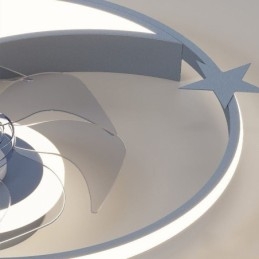 Moon Ceiling Fan Light Kreativitet Loftslampe