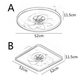 Moderne loftsventilator med lys Fjernbetjening Ventilador Lampe