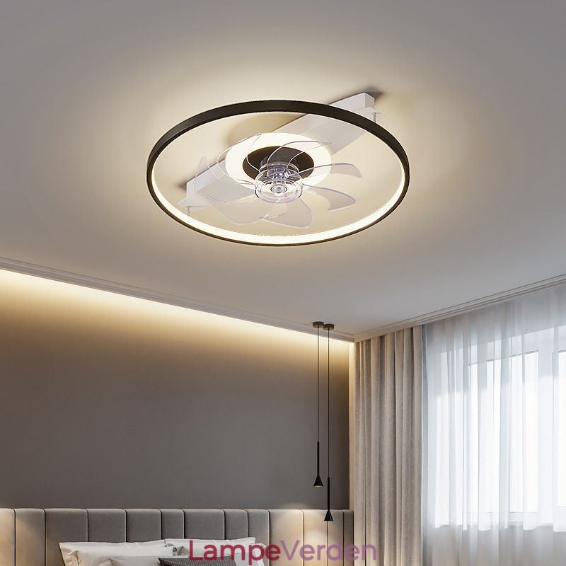 Moderne loftsventilator med lys Fjernbetjening Ventilador Lampe