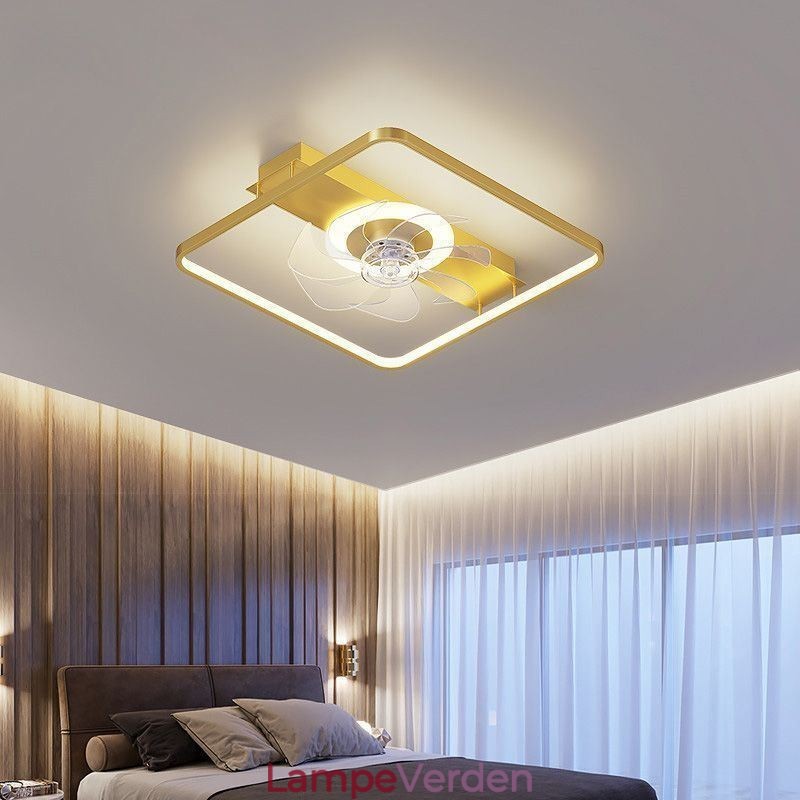 Moderne loftsventilator med lys Fjernbetjening Ventilador Lampe
