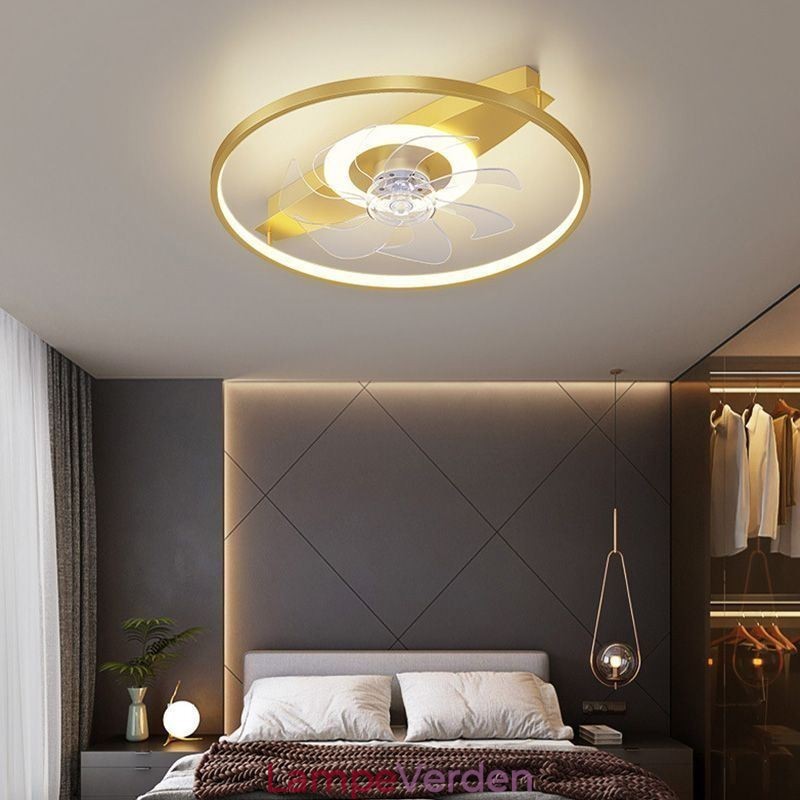 Moderne loftsventilator med lys Fjernbetjening Ventilador Lampe