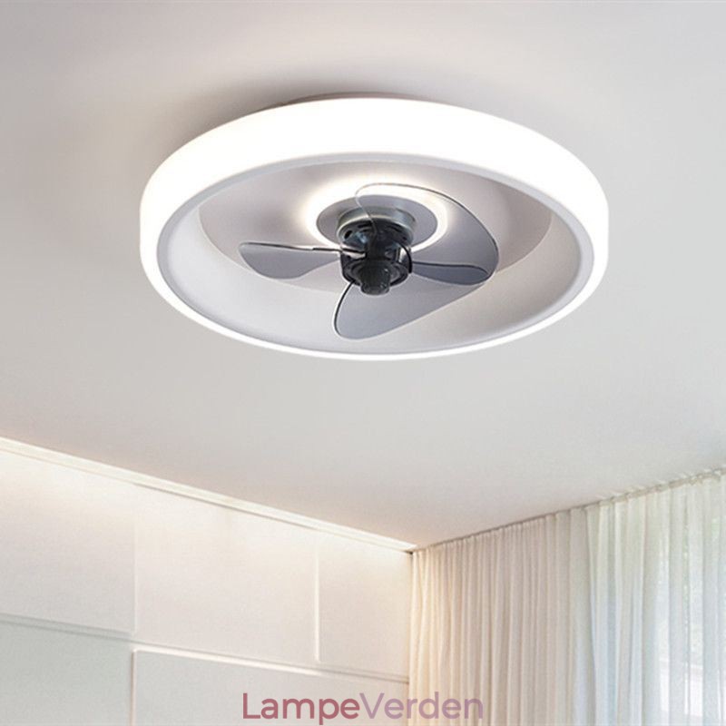 Moderne Loftsventilator Med Lys Fjernbetjening Loftslysventilator