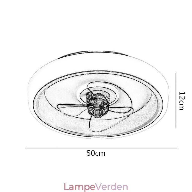Moderne Loftsventilator Med Lys Fjernbetjening Loftslysventilator