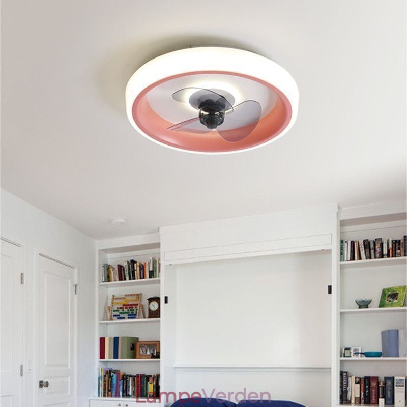 Moderne Loftsventilator Med Lys Fjernbetjening Loftslysventilator