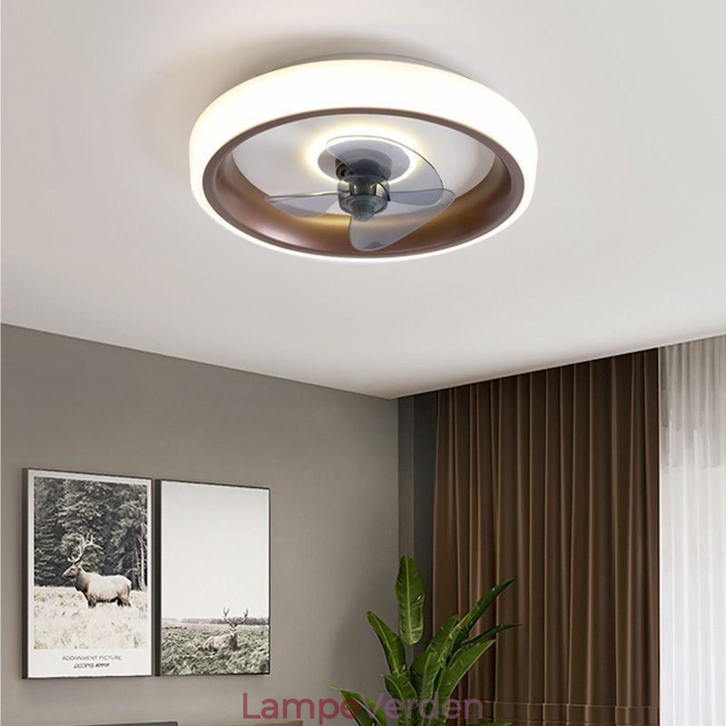 Moderne Loftsventilator Med Lys Fjernbetjening Loftslysventilator