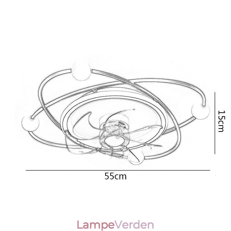 Moderne loftsventilatorer indendørs belysning Spisestue