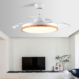 Moderne Inverter Loftsventilator Lys Fjernbetjening Loftslampe Tricolor dæmpning