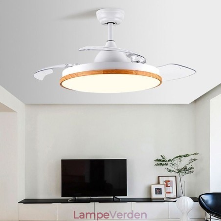Moderne Inverter Loftsventilator Lys Fjernbetjening Loftslampe Tricolor dæmpning Moderne Inverter Loftsventilator Lys Fjernbetjening Loftslampe Tricolor dæmpning