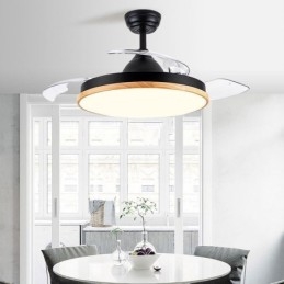 Moderne Inverter Loftsventilator Lys Fjernbetjening Loftslampe Tricolor dæmpning