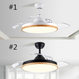 Moderne Inverter Loftsventilator Lys Fjernbetjening Loftslampe Tricolor dæmpning