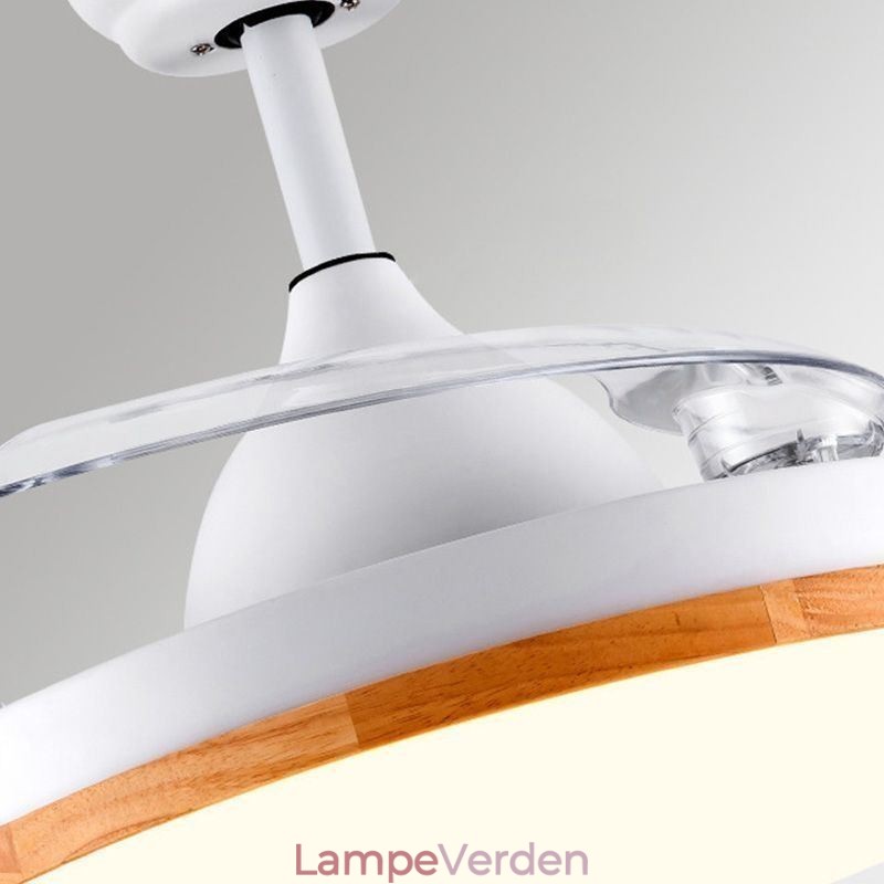 Moderne Inverter Loftsventilator Lys Fjernbetjening Loftslampe Tricolor dæmpning