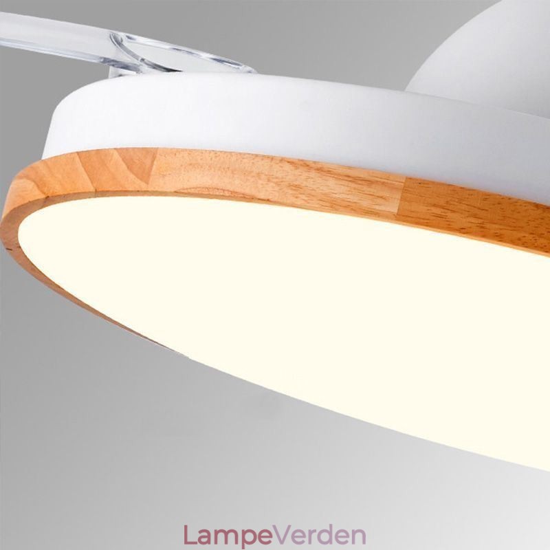 Moderne Inverter Loftsventilator Lys Fjernbetjening Loftslampe Tricolor dæmpning