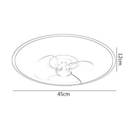 Macaron Loftsventilator Lys Fjernbetjening Decor Ventilator