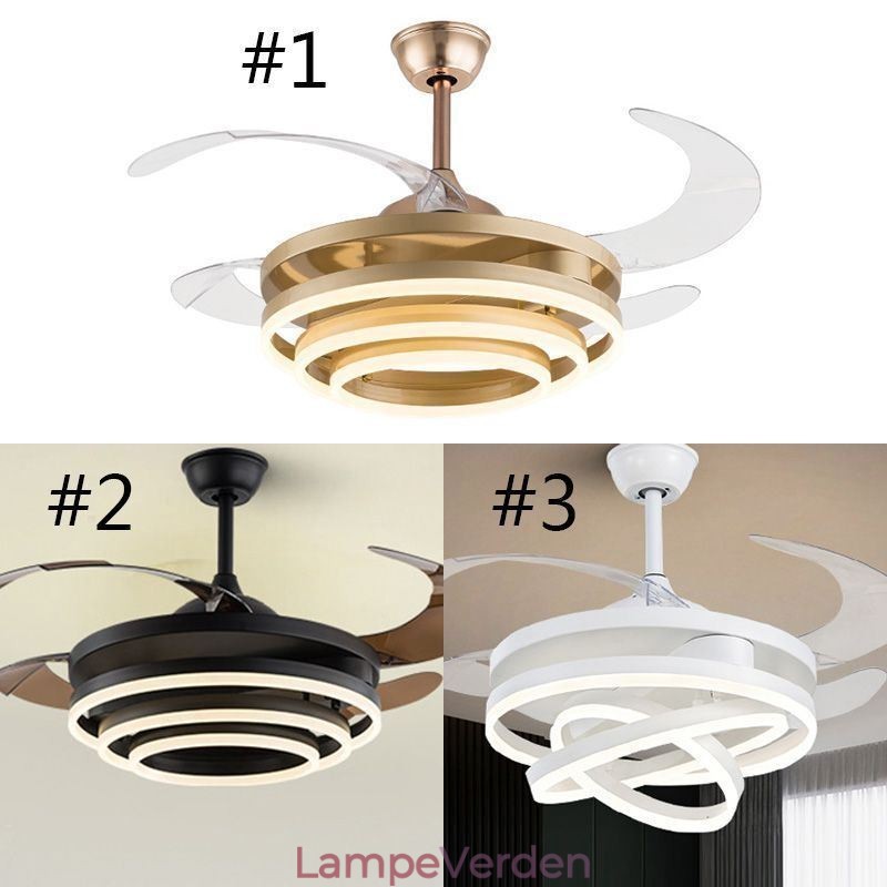 Creative Inverter Fan Lysekrone Fan Light