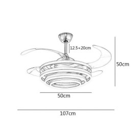 Creative Inverter Fan Lysekrone Fan Light