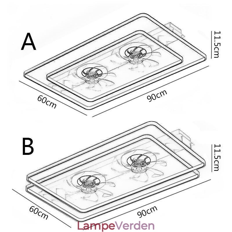 Moderne Flush Mount Loftsventilator med lys fjernbetjening
