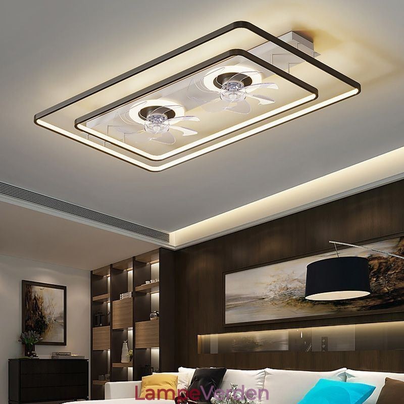 Moderne Flush Mount Loftsventilator med lys fjernbetjening