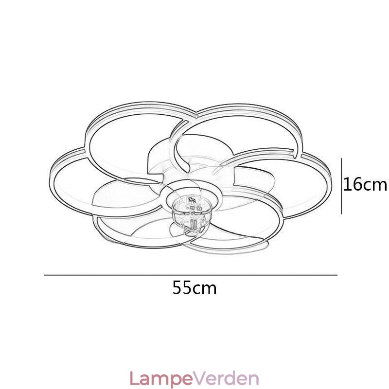Loftsventilatorer med lys Lysekrone Ventilator