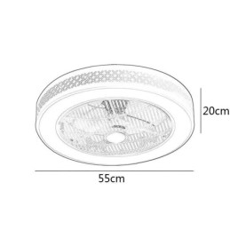 Ultratyndt loftsventilatorlys Usynlig loftsventilator med lys