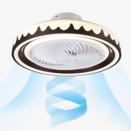 Rund blæser loftslampe 3 hastigheder med fjernbetjening